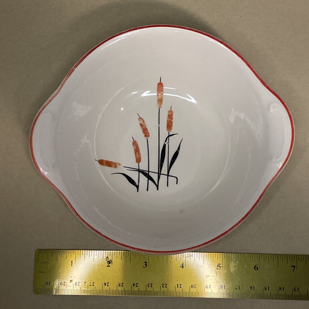 Universal Pottery SEARS & ROEBUCK CATTAIL 6” ROUND SERVING BOWL oven safe